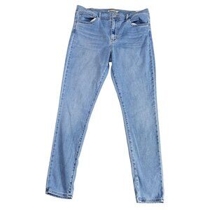 Levi's 720 High Rise Super Skinny Jeans Womens 33 Light Blue Stretch Denim